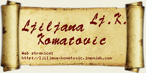Ljiljana Komatović vizit kartica